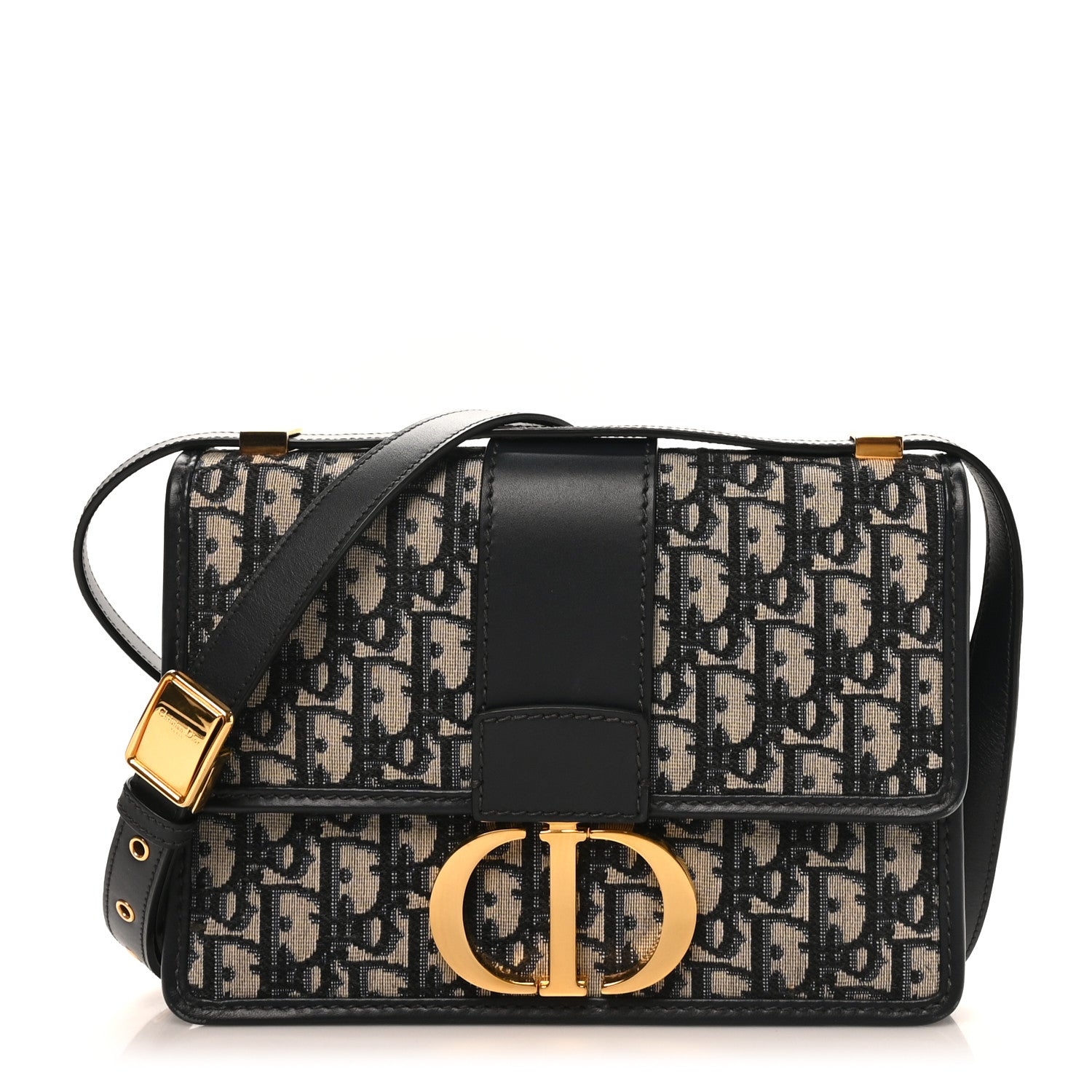 Christian Dior Oblique 30 Montaigne Flap Bag Blue 1 of 9