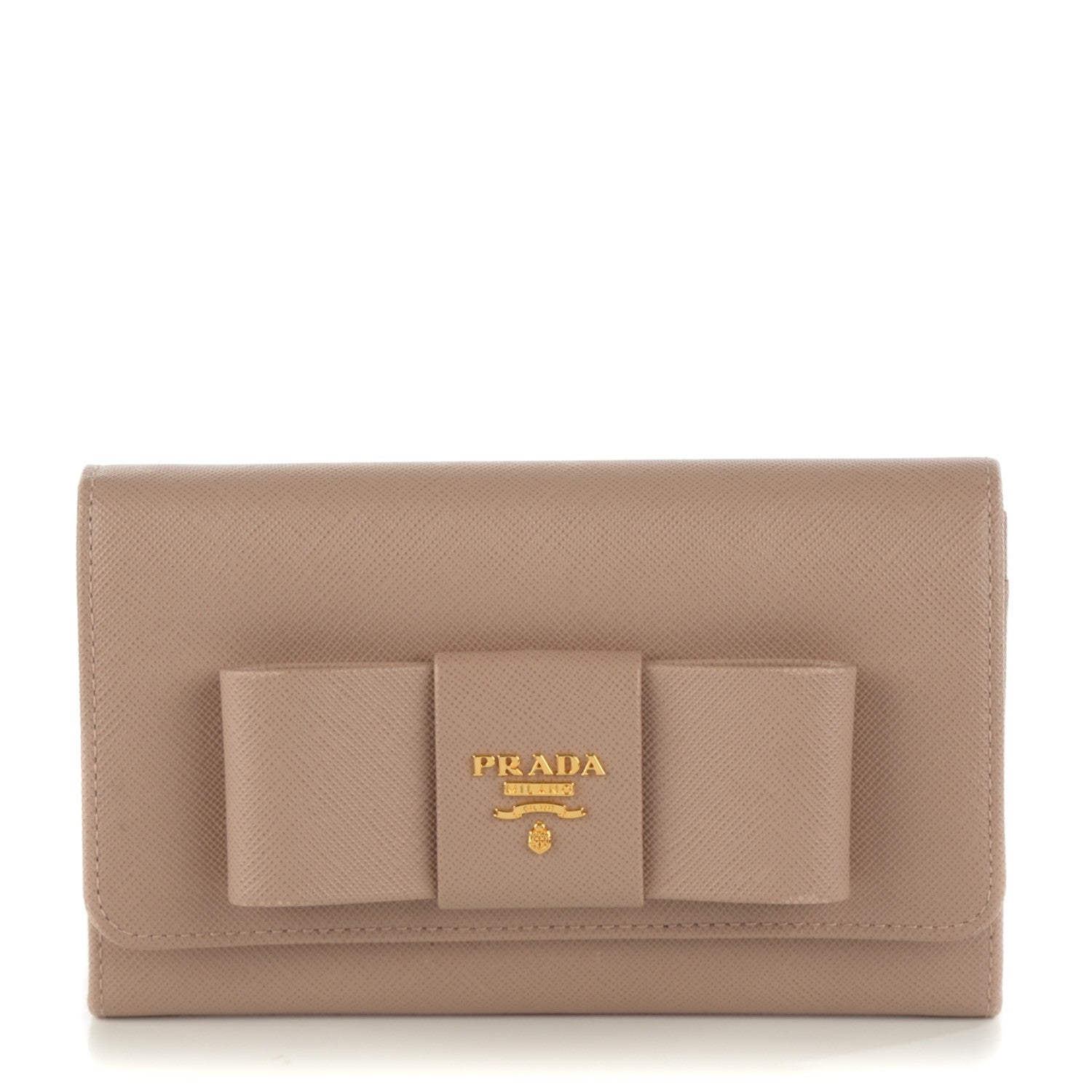 Prada Saffiano Bow Wristlet Cammeo 1 of 7