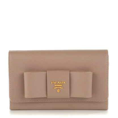 Prada Saffiano Bow Wristlet Cammeo 1 of 7
