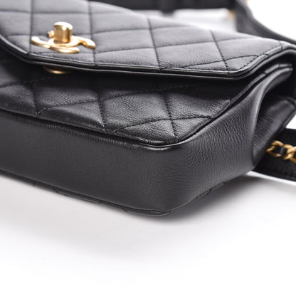Chanel Calfskin Quilted Flap Waist Bag Black 9 of 9