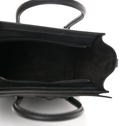 Celine Drummed Calfskin Nano Luggage Black 4 of 11