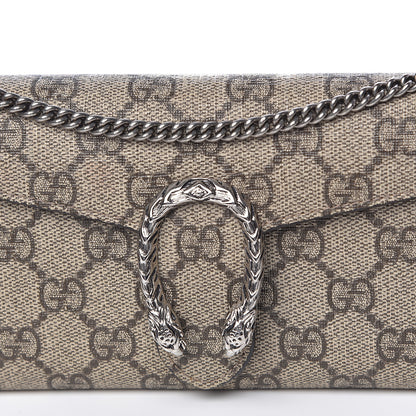 Gucci GG Supreme Monogram Dionysus Chain Clutch Wallet Beige Taupe 9 of 9