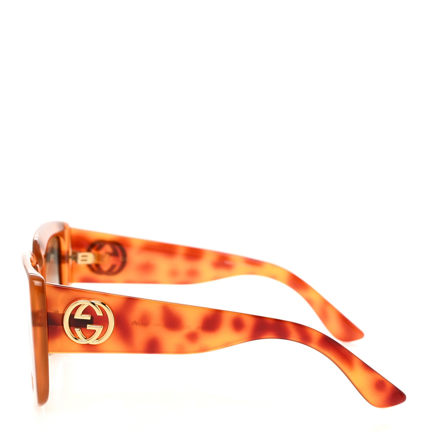 Acetate Square Frame Sunglasses GG0141S Tortoise