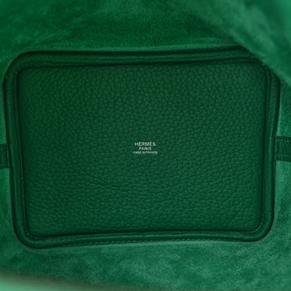 Hermes Taurillon Clemence Picotin Lock 18 PM Vert Vertigo 5 of 13