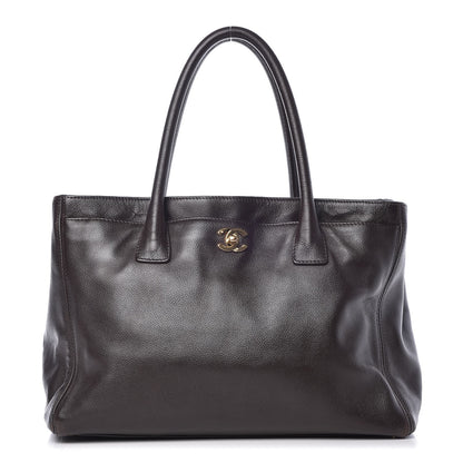 Chanel Calfskin Cerf Executive Shopper Tote Dark Brown 1 of 13