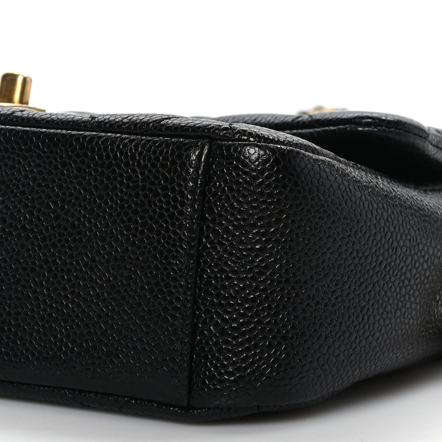 Caviar Quilted Chain Soul Flap Black