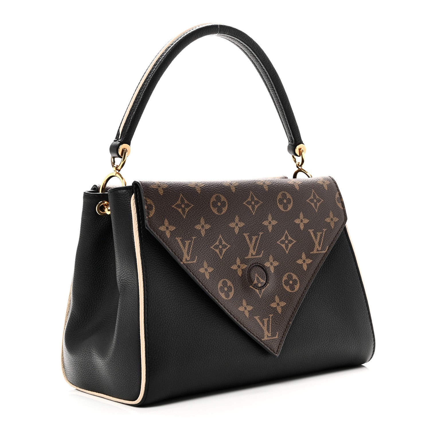 Louis Vuitton Grained Calfskin Monogram Double V Black 3 of 9