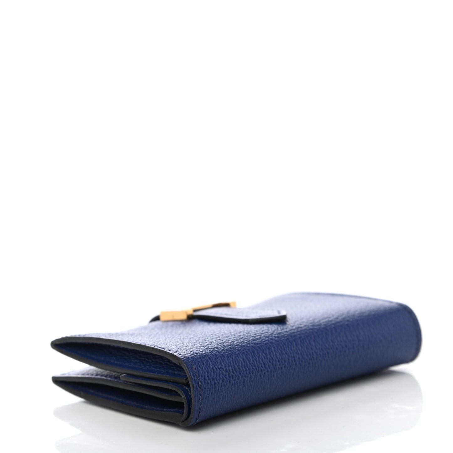 Chevre Mysore Mini Bearn Wallet Bleu Saphir