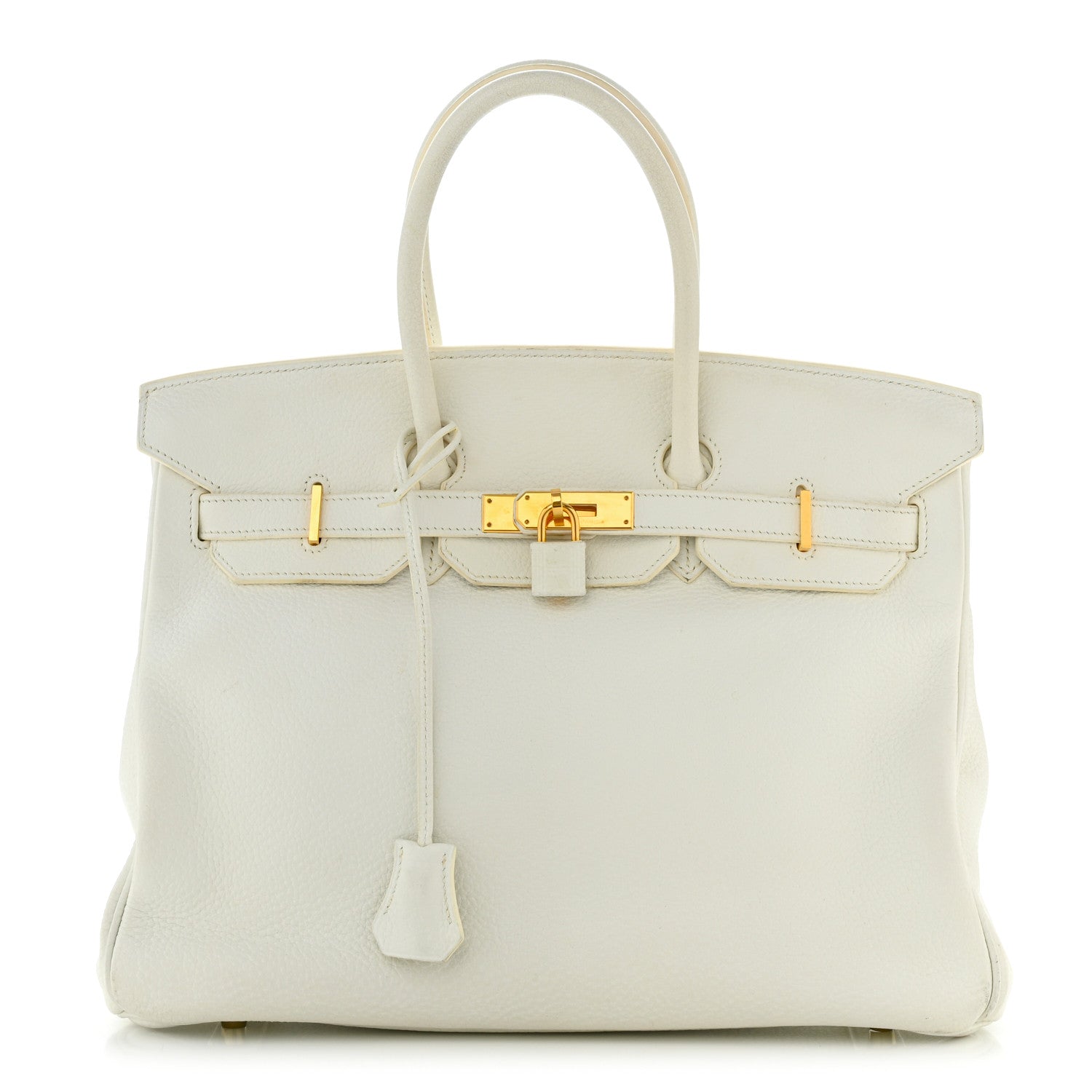Hermes Taurillon Clemence Birkin 35 White 1 of 16