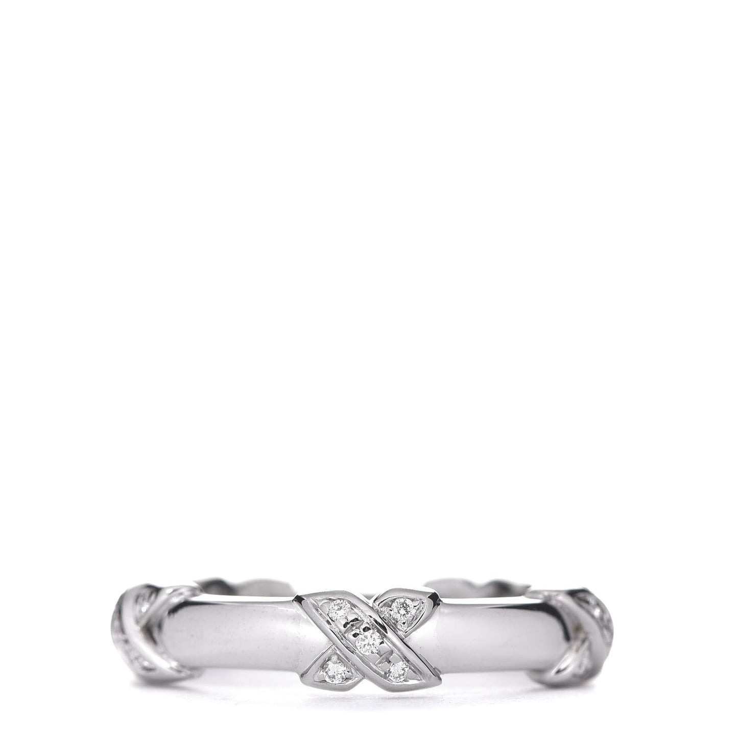 18K White Gold Diamond Signature X Ring 53 6.5