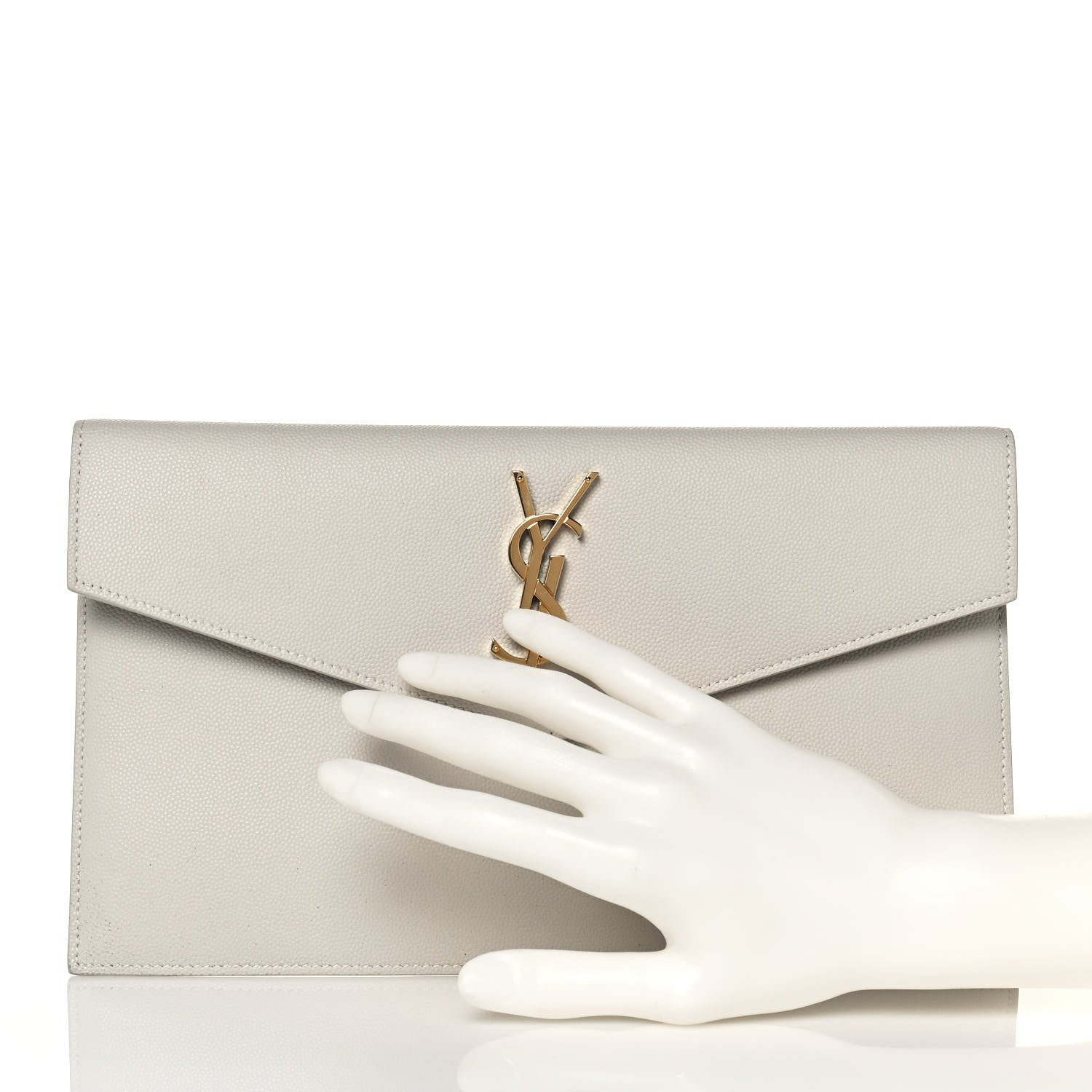 Saint Laurent Grain De Poudre Uptown Pouch Crema Soft 2 of 11