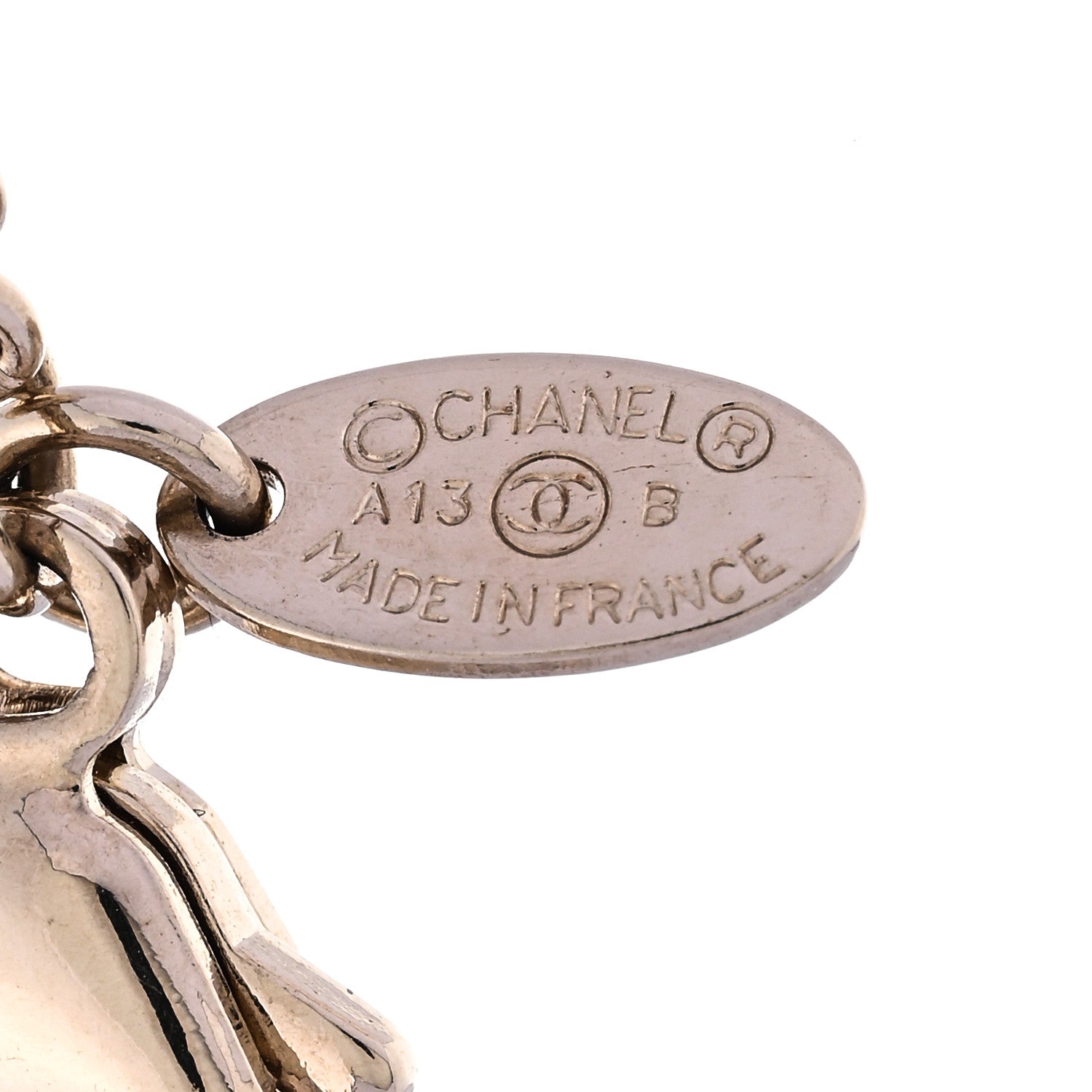 Chanel Tweed Effect CC Necklace Gold 5 of 6