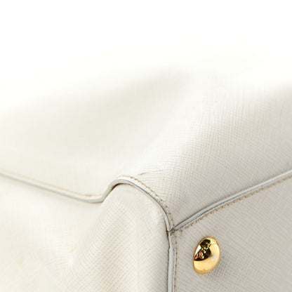 Prada Saffiano Lux Double Handle Shopping Tote Talco 8 of 14