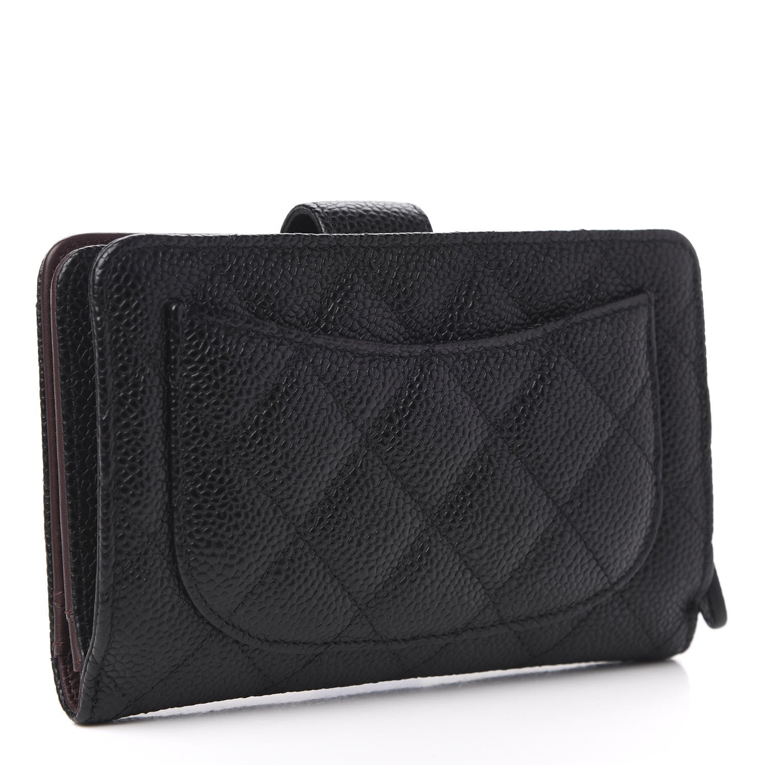Chanel Caviar Quilted Zipped Pocket Wallet Black 3 of 9