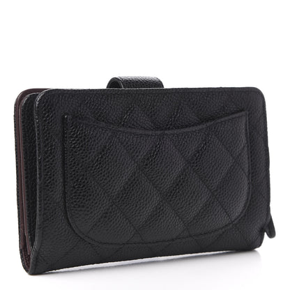 Chanel Caviar Quilted Zipped Pocket Wallet Black 3 of 9