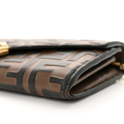 Fendi Vitello Soft FF Diamonds Continental Envelope Wallet On Chain Maya Black 10 of 14