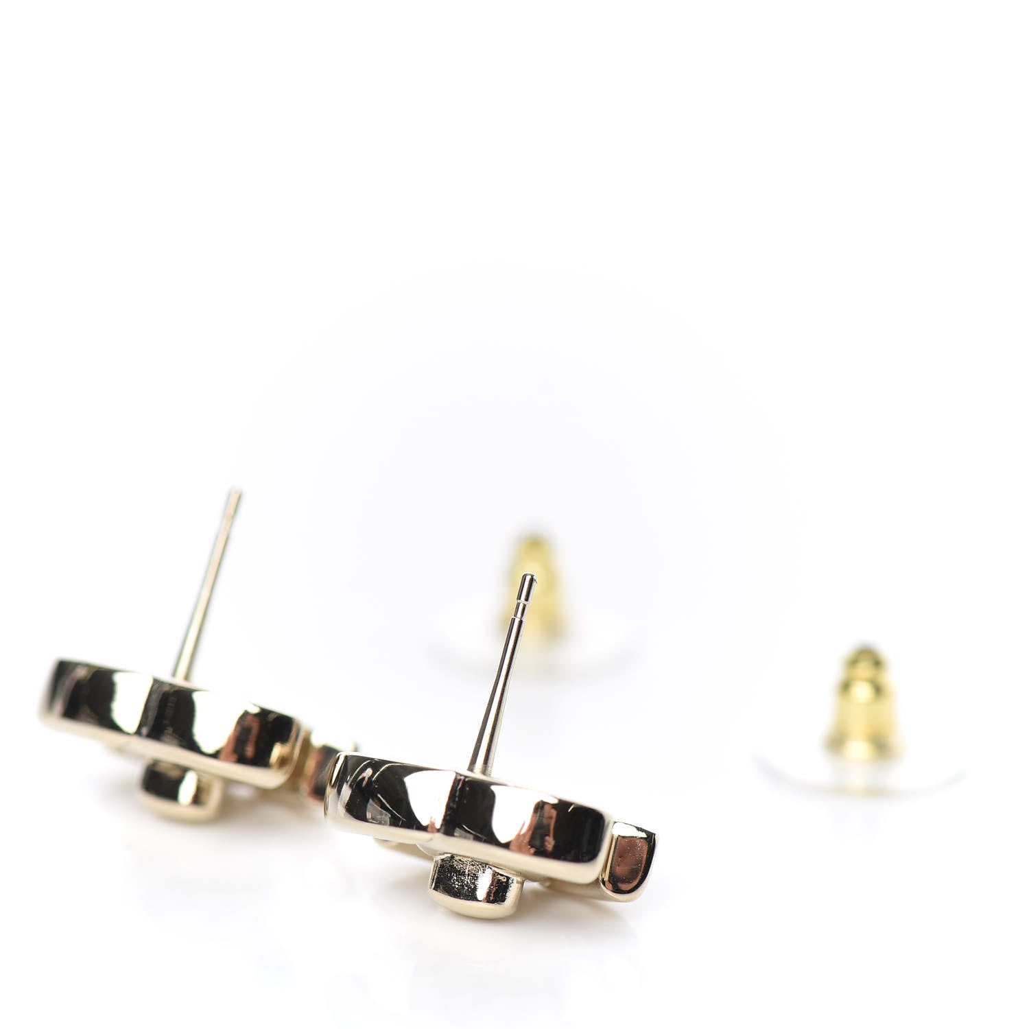 Chanel Metal CC Turnlock Earrings Gold 4 of 5