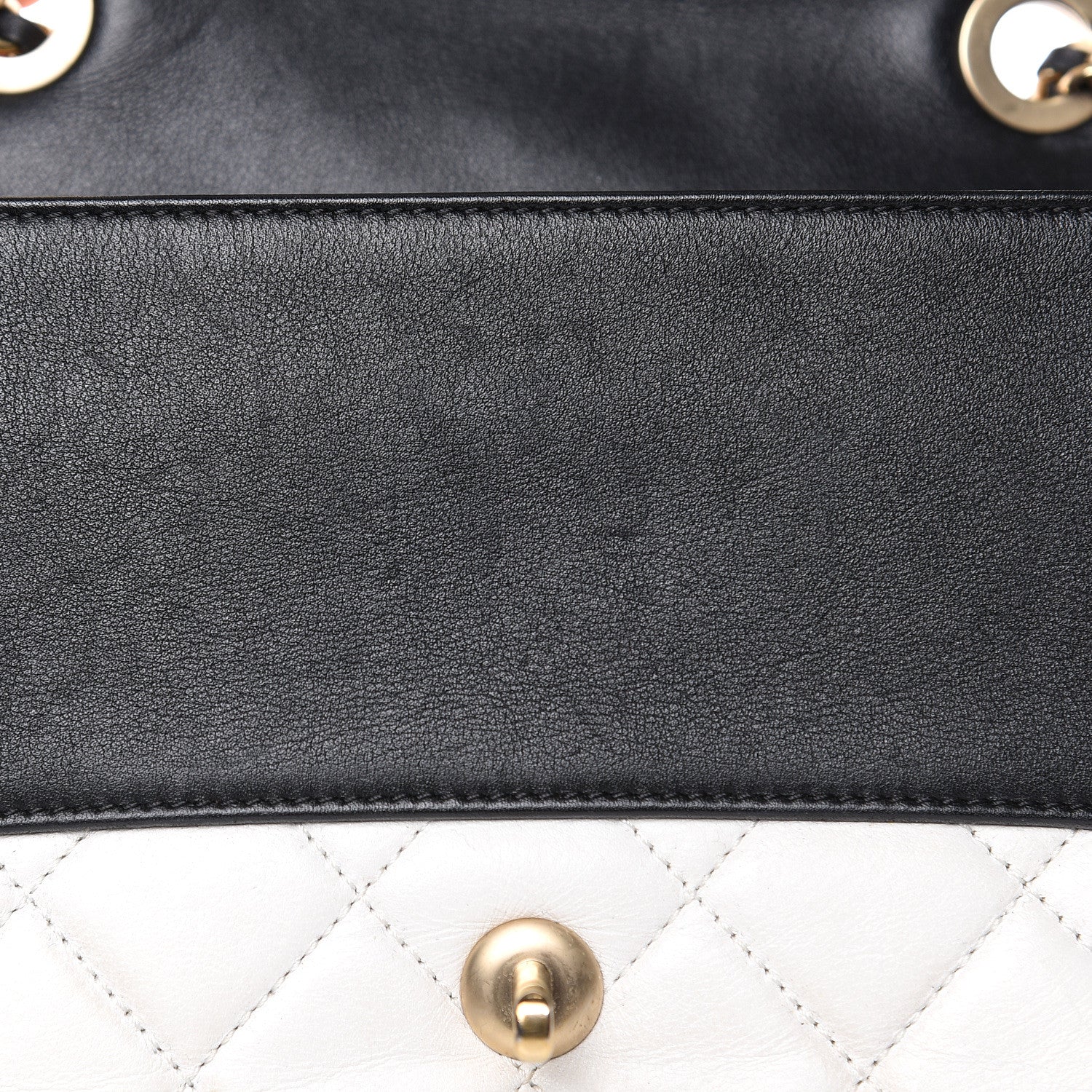 Chanel Lambskin Quilted Graphic Medium Flap White Black 16 of 17