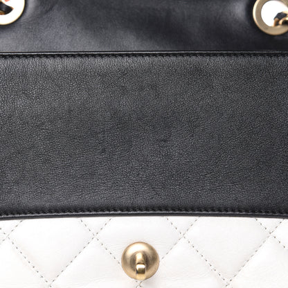 Chanel Lambskin Quilted Graphic Medium Flap White Black 16 of 17
