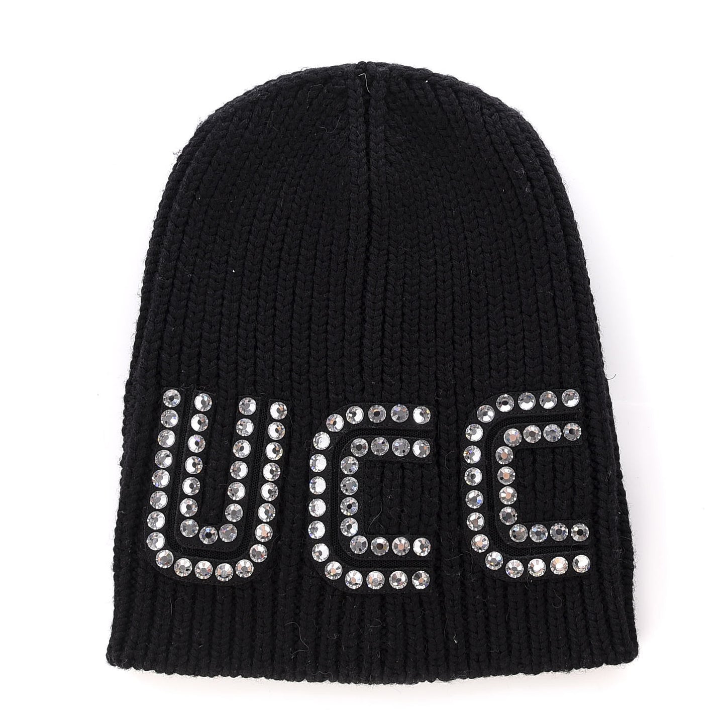 X SEGA Wool Crystal Guccy Beanie Hat M Black