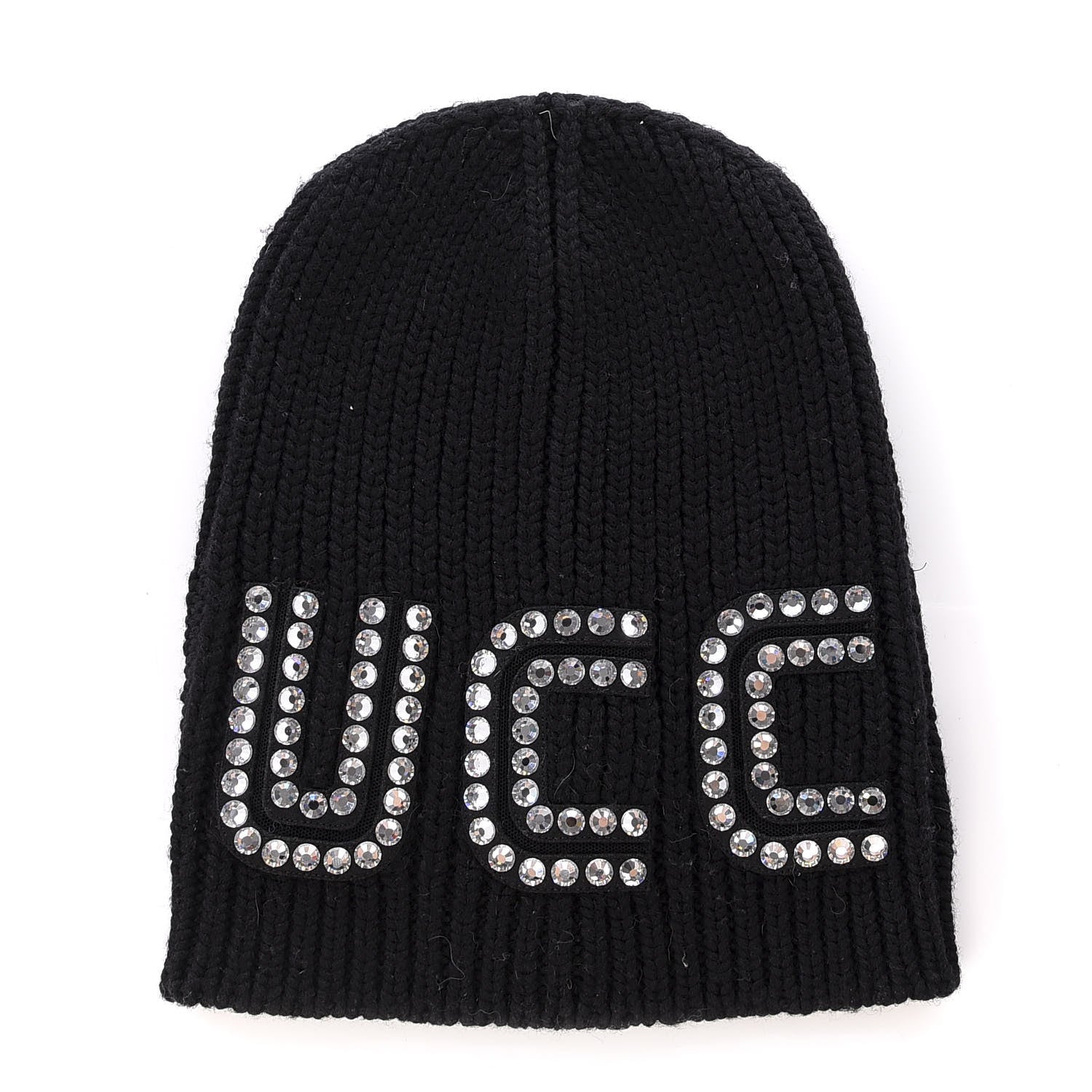 Gucci X SEGA Wool Crystal Guccy Beanie Hat M Black 1 of 4