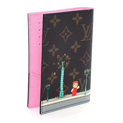 Louis Vuitton Monogram 2022 Christmas Animation Paris Passport Cover Pink 3 of 6