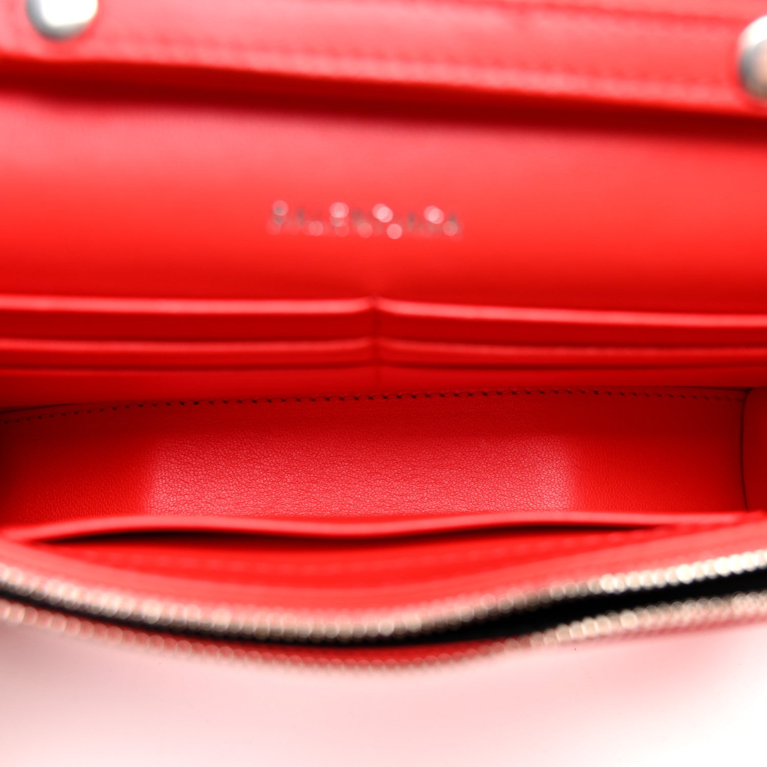 Balenciaga Metallic Smooth Calfskin Crystal Diagonal Allover Logo Hourglass Wallet Flame 4 of 8