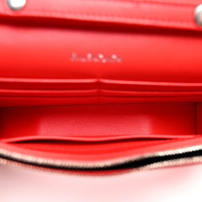 Balenciaga Metallic Smooth Calfskin Crystal Diagonal Allover Logo Hourglass Wallet Flame 4 of 8