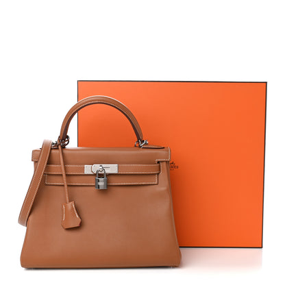 Hermes Evercolor Verso Kelly Retourne 28 Gold Rose Azalee 11 of 11