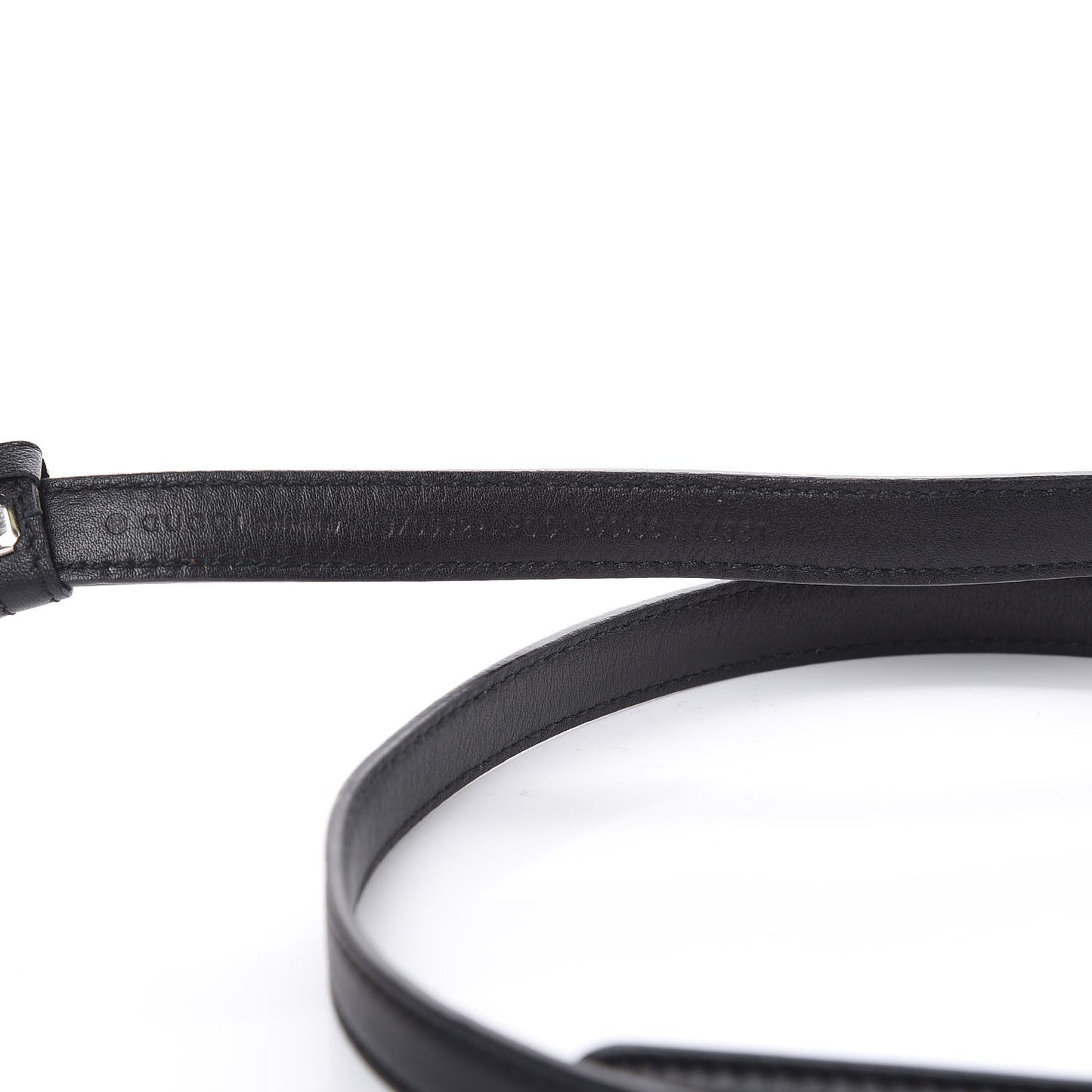 Moon Calfskin Nickel Interlocking G 20mm Belt 90 36 Black