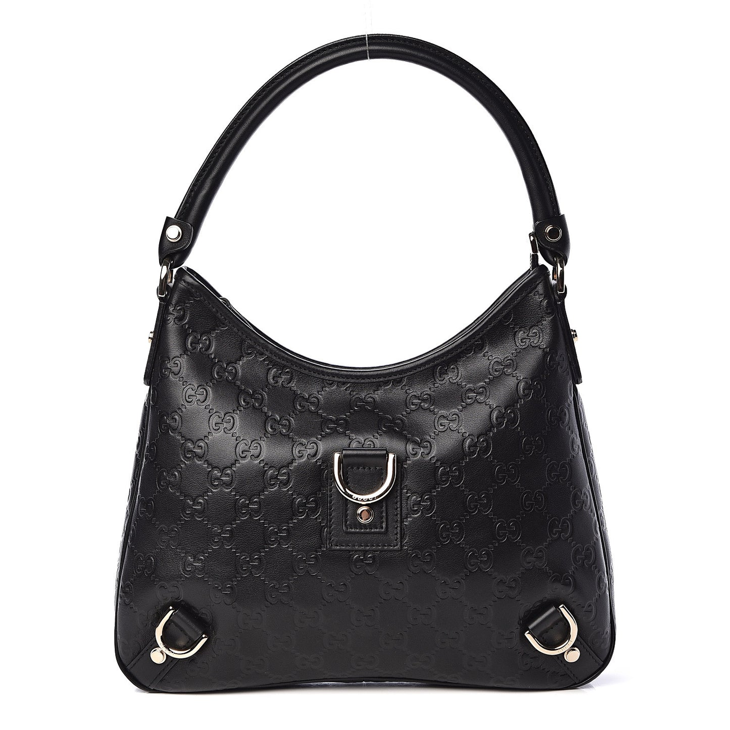 Guccissima Medium Abbey D Ring Hobo Black