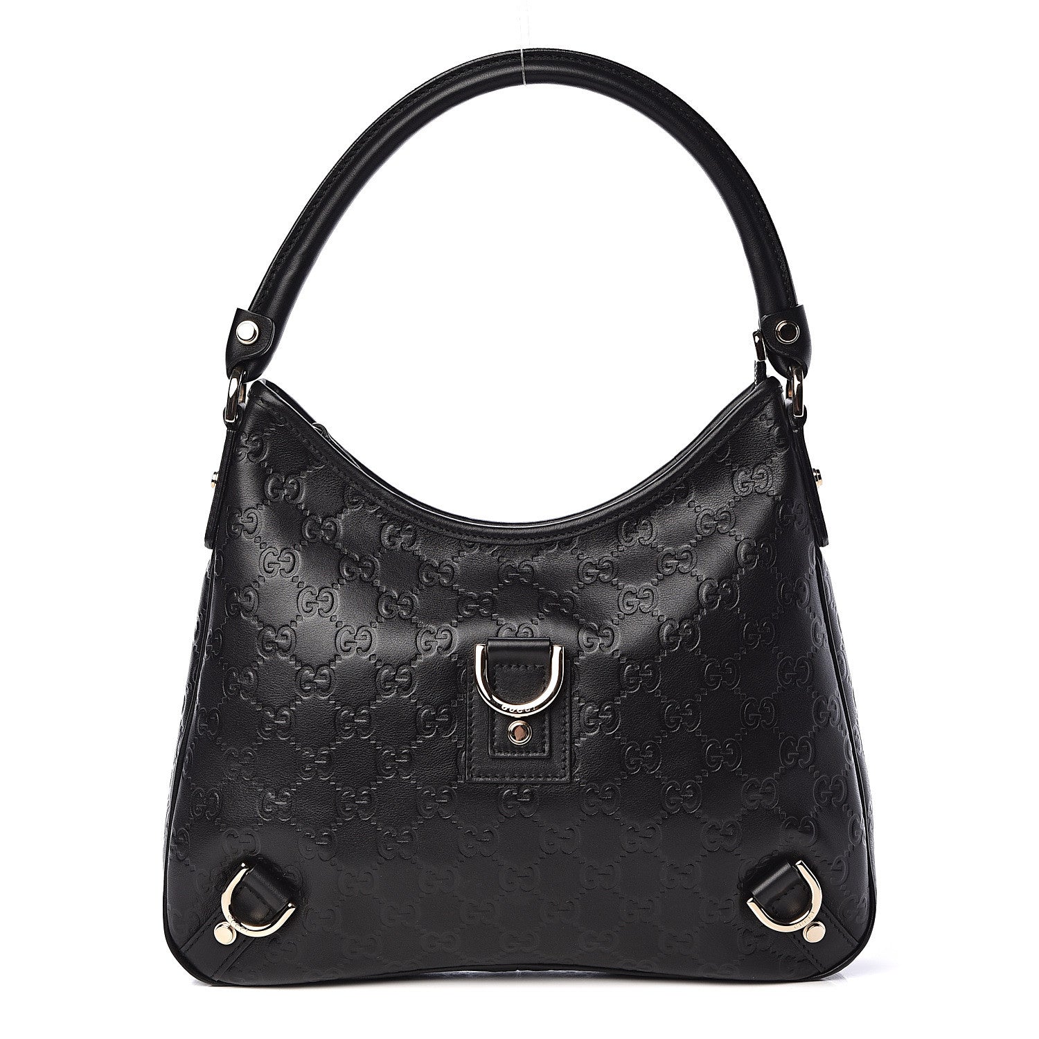 Gucci Guccissima Medium Abbey D Ring Hobo Black 2 of 13