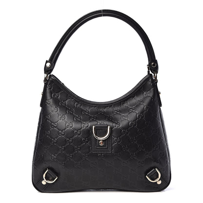 Gucci Guccissima Medium Abbey D Ring Hobo Black 2 of 13