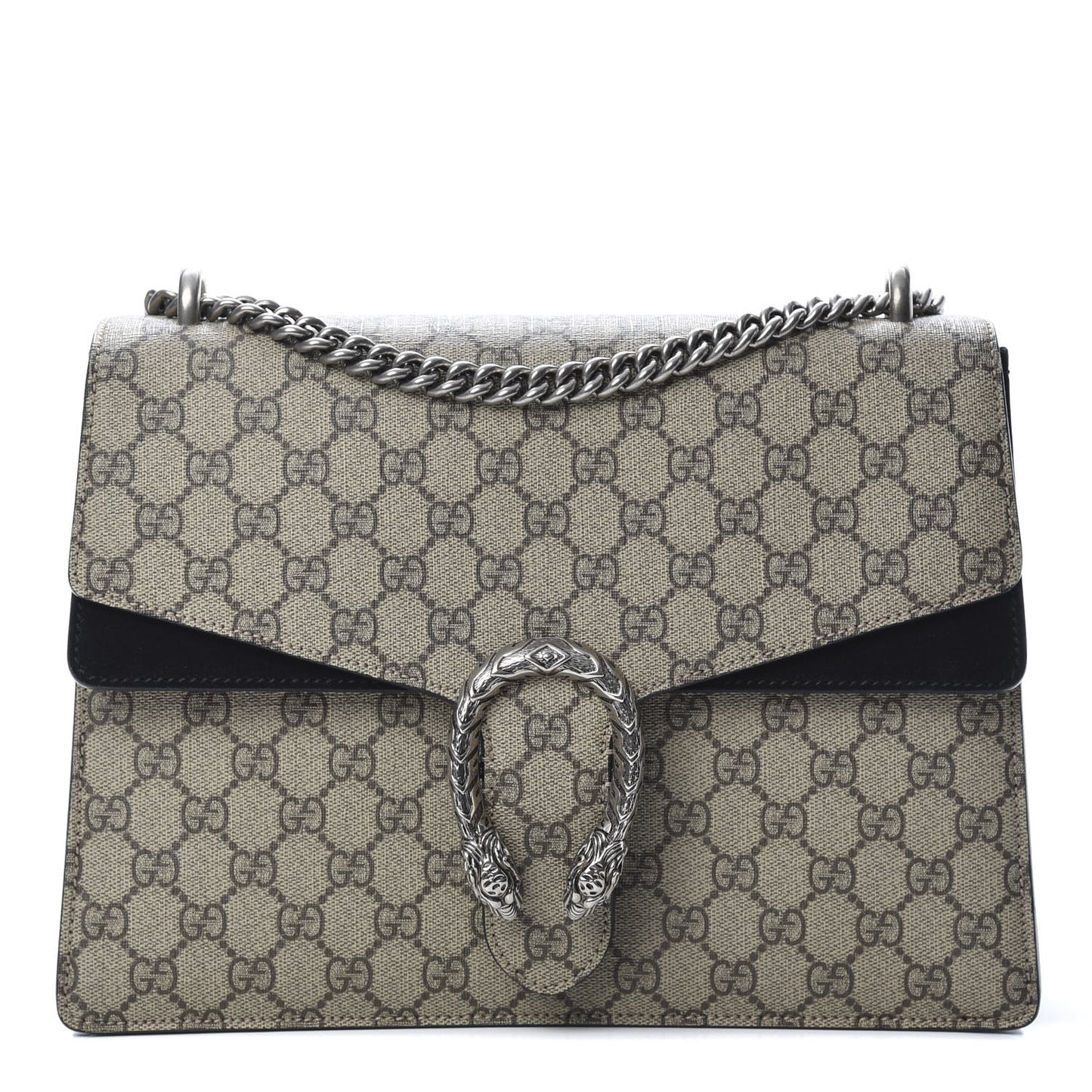 GG Supreme Monogram Medium Dionysus Shoulder Bag Black