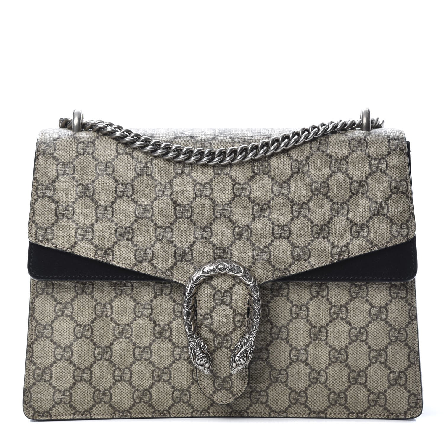Gucci GG Supreme Monogram Medium Dionysus Shoulder Bag Black 1 of 13