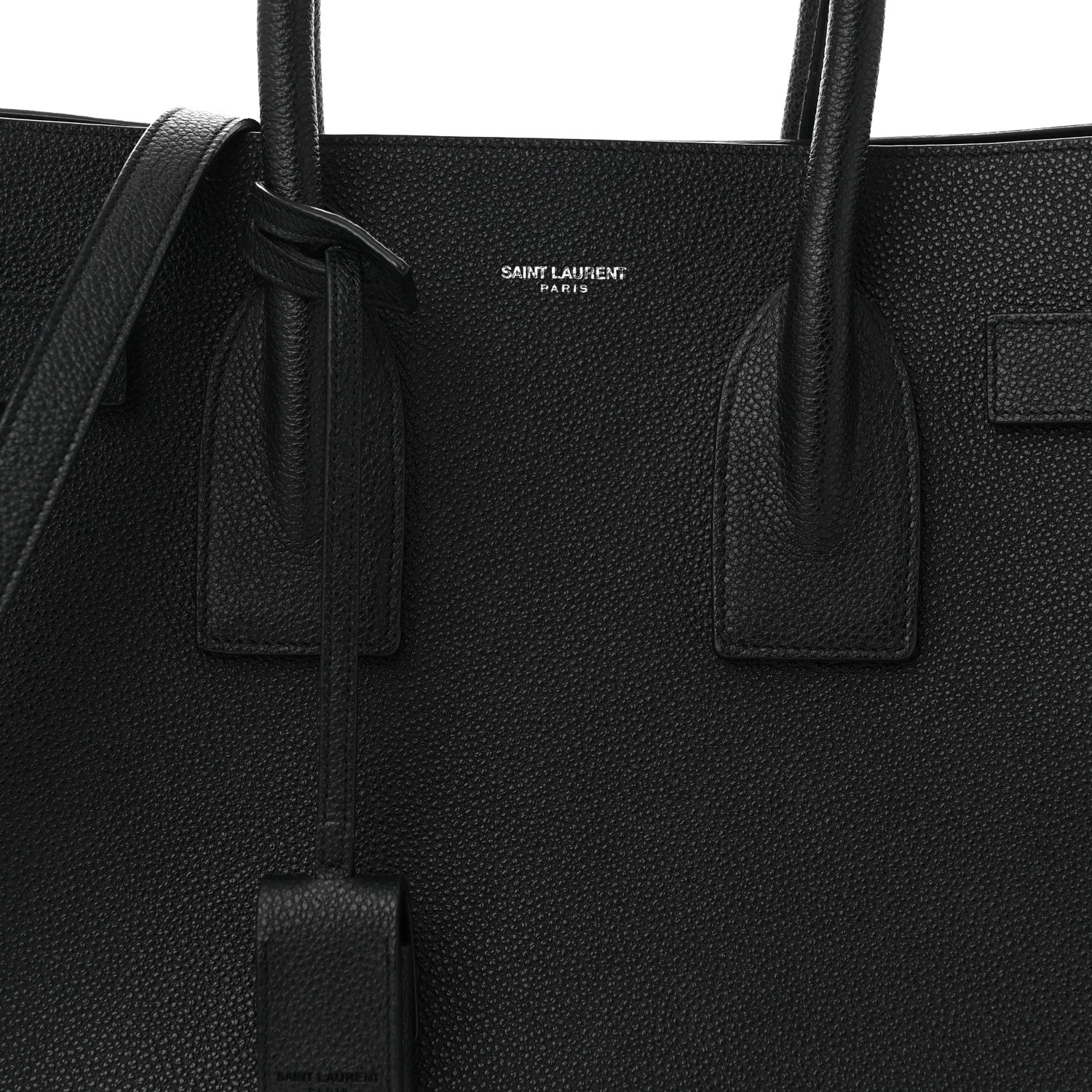 Saint Laurent Grained Calfskin Small Sac De Jour Black 7 of 9