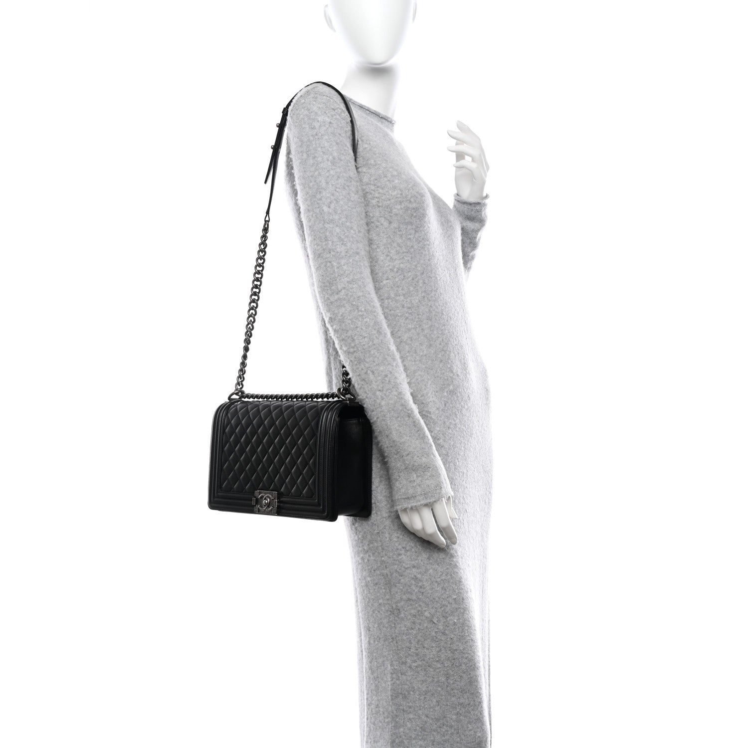 Chanel Lambskin Quilted New Medium Boy Flap Black 2 of 9