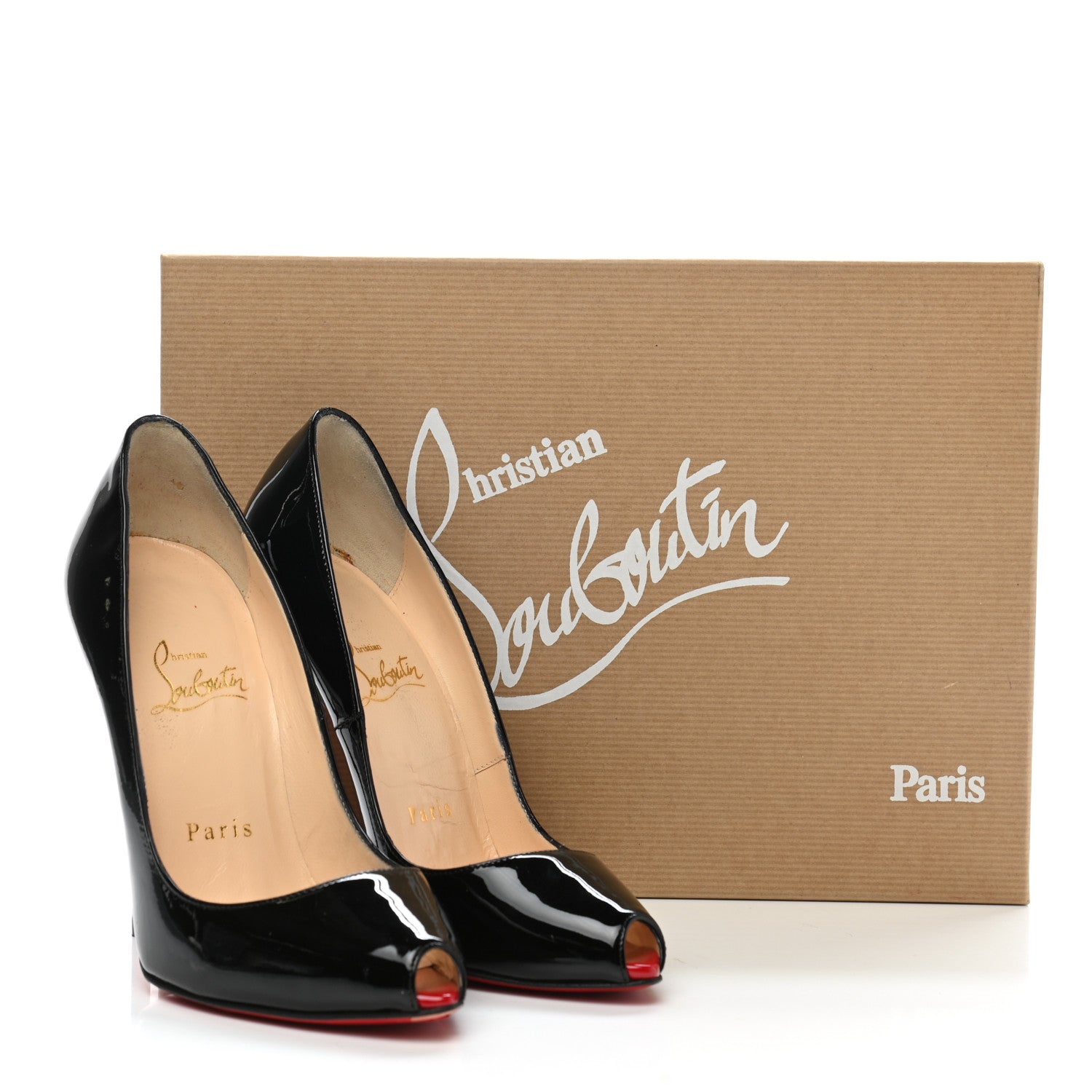 Christian Louboutin Patent New Very Prive 120 Pumps 35.5 Black Red 8 of 12
