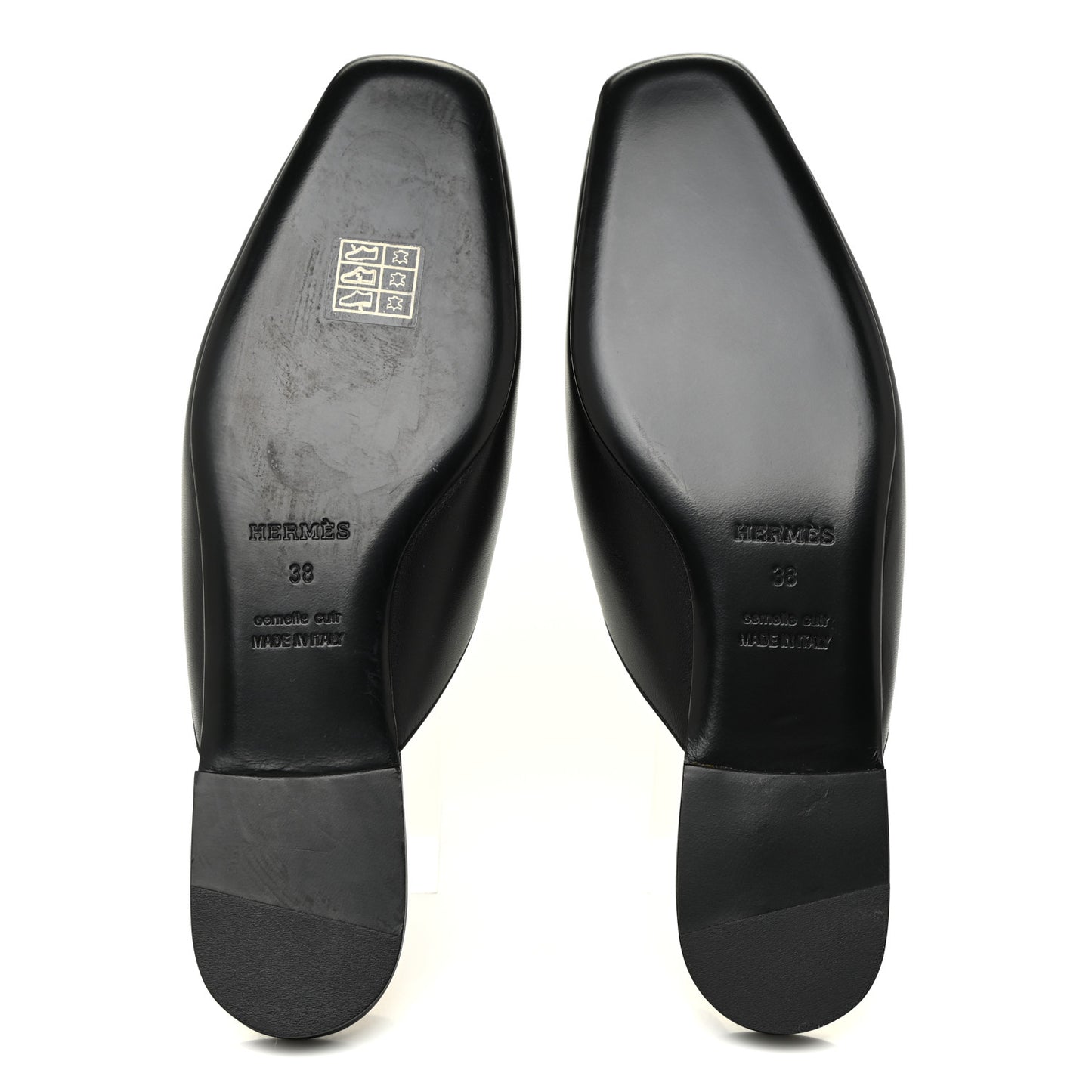 Calfskin Tangeria Mules 38 Black
