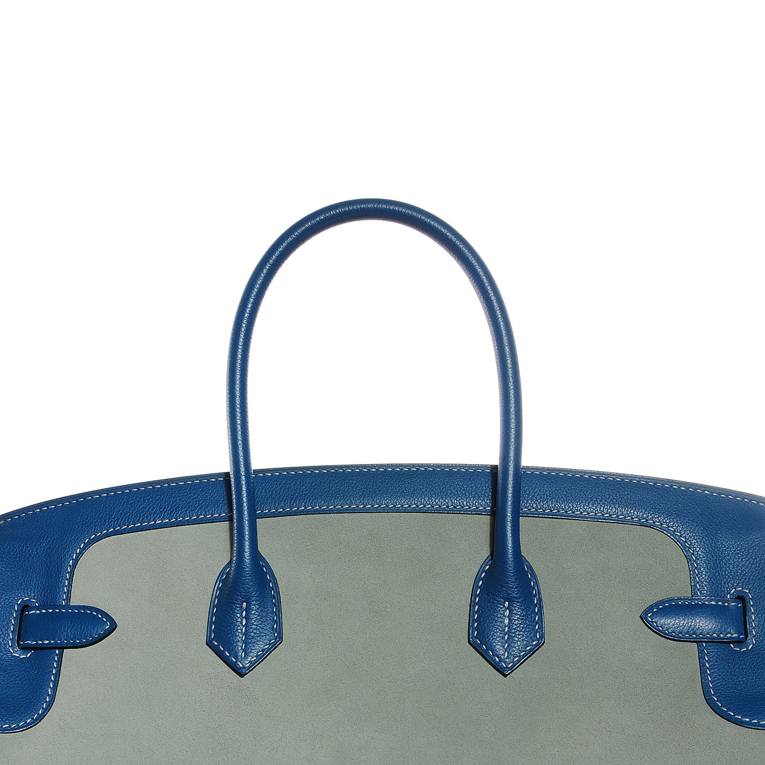 Hermes Veau Doblis Evergrain Grizzly Birkin 35 Bleu de Galice Ciel 24 of 26