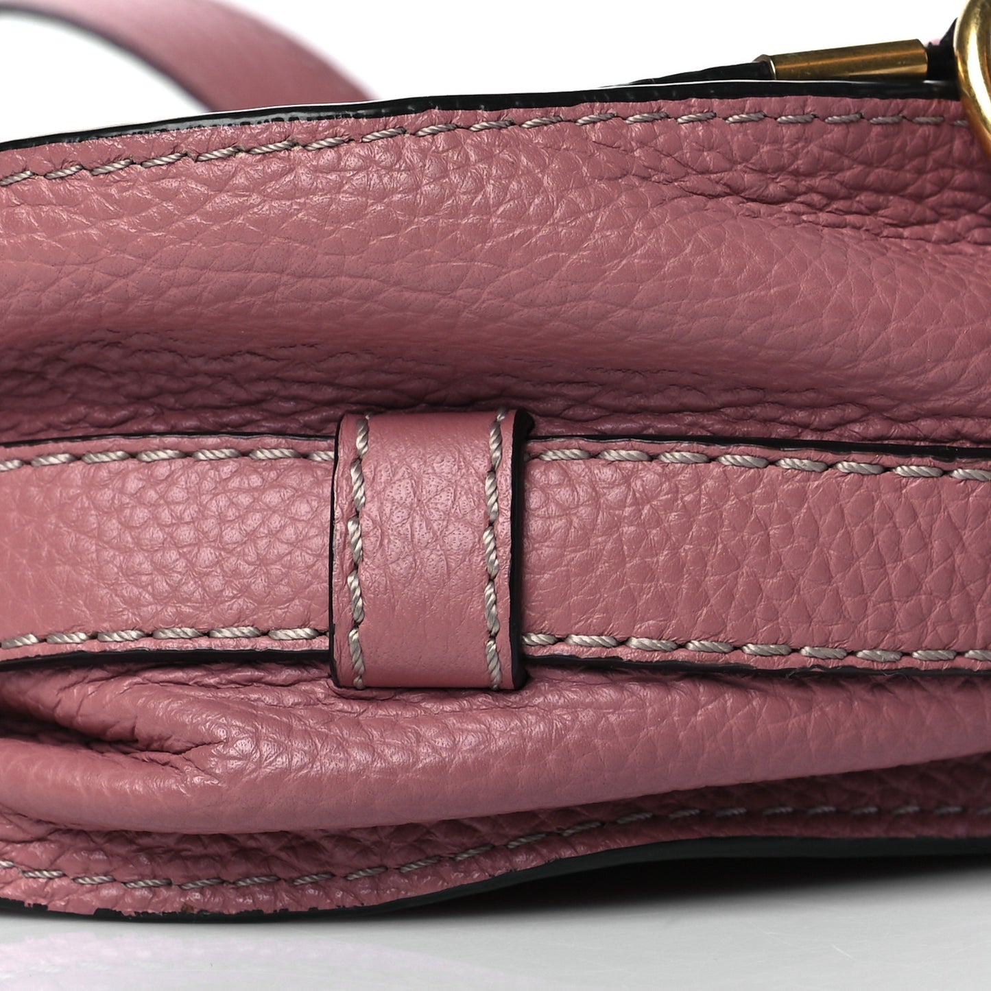 Calfskin Mini Marcie Round Crossbody Bag Rusty Pink