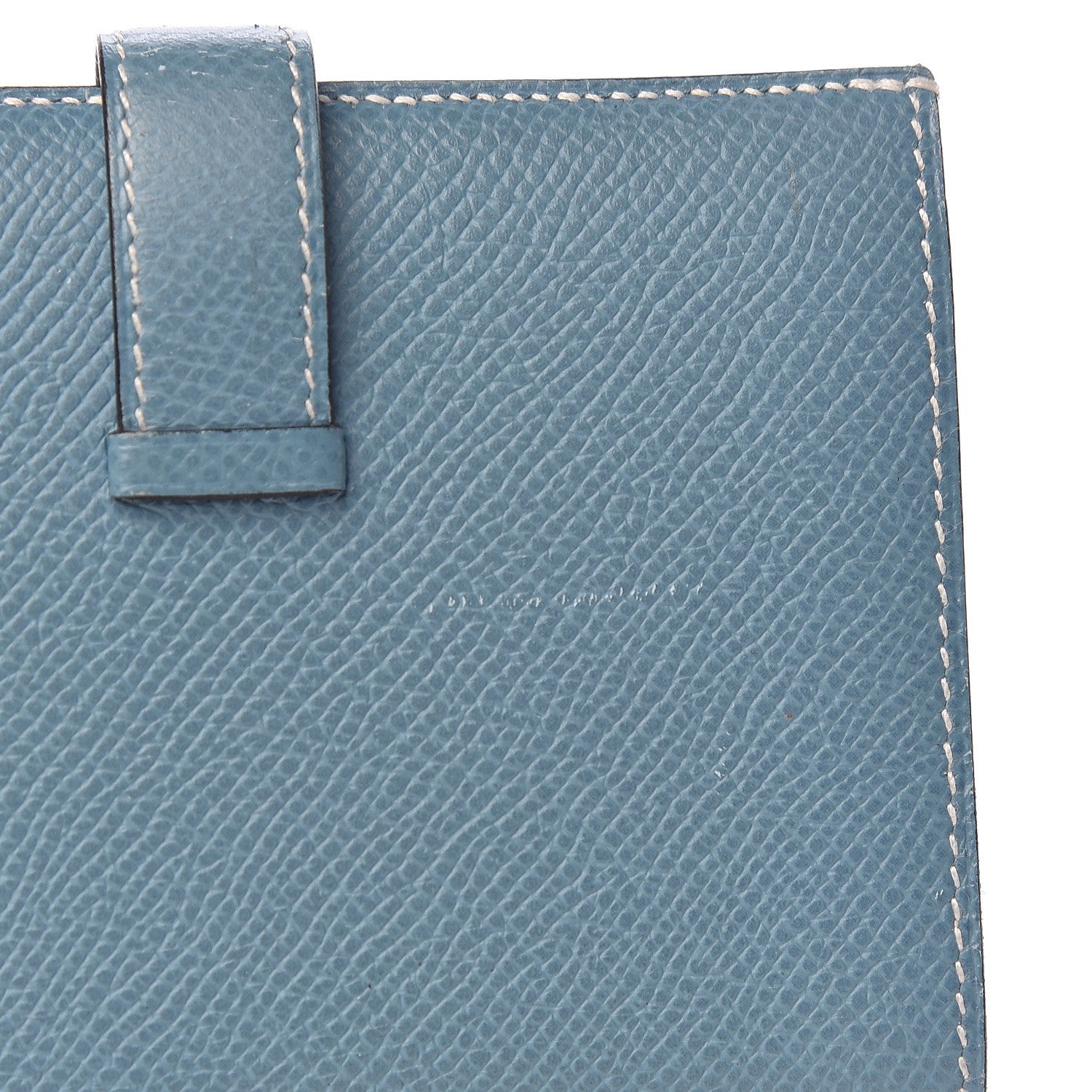 Hermes Epsom Bearn Compact Wallet Blue Jean 8 of 9