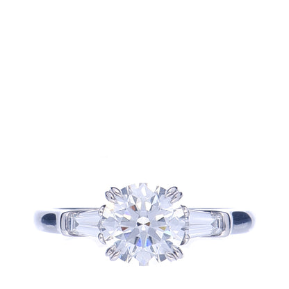 Harry Winston Platinum Diamond 1.40ct Classic Winston Round Brilliant Engagement Ring 51 5.75 1 of 7