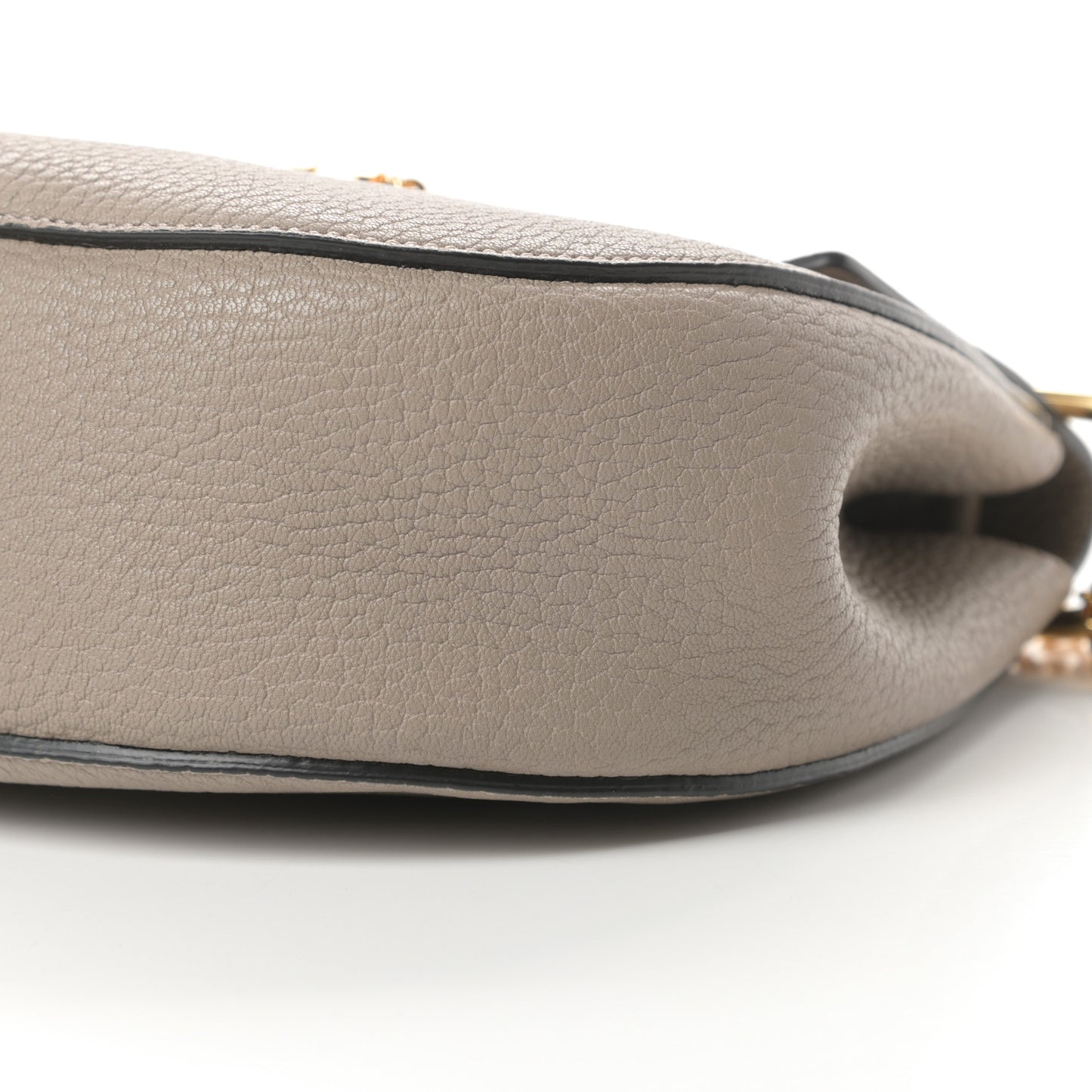 Grained Lambskin Drew Shoulder Bag Motty Grey