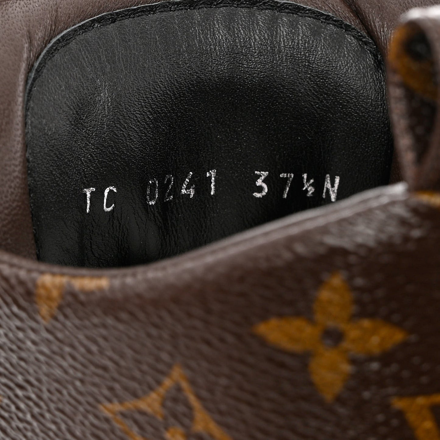 Calfskin Monogram Territory Flat Ranger Boots 37.5 Black