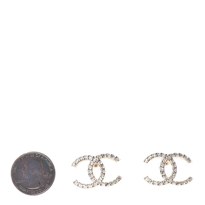 Chanel Baguette Crystal High Society CC Earrings Gold 2 of 5