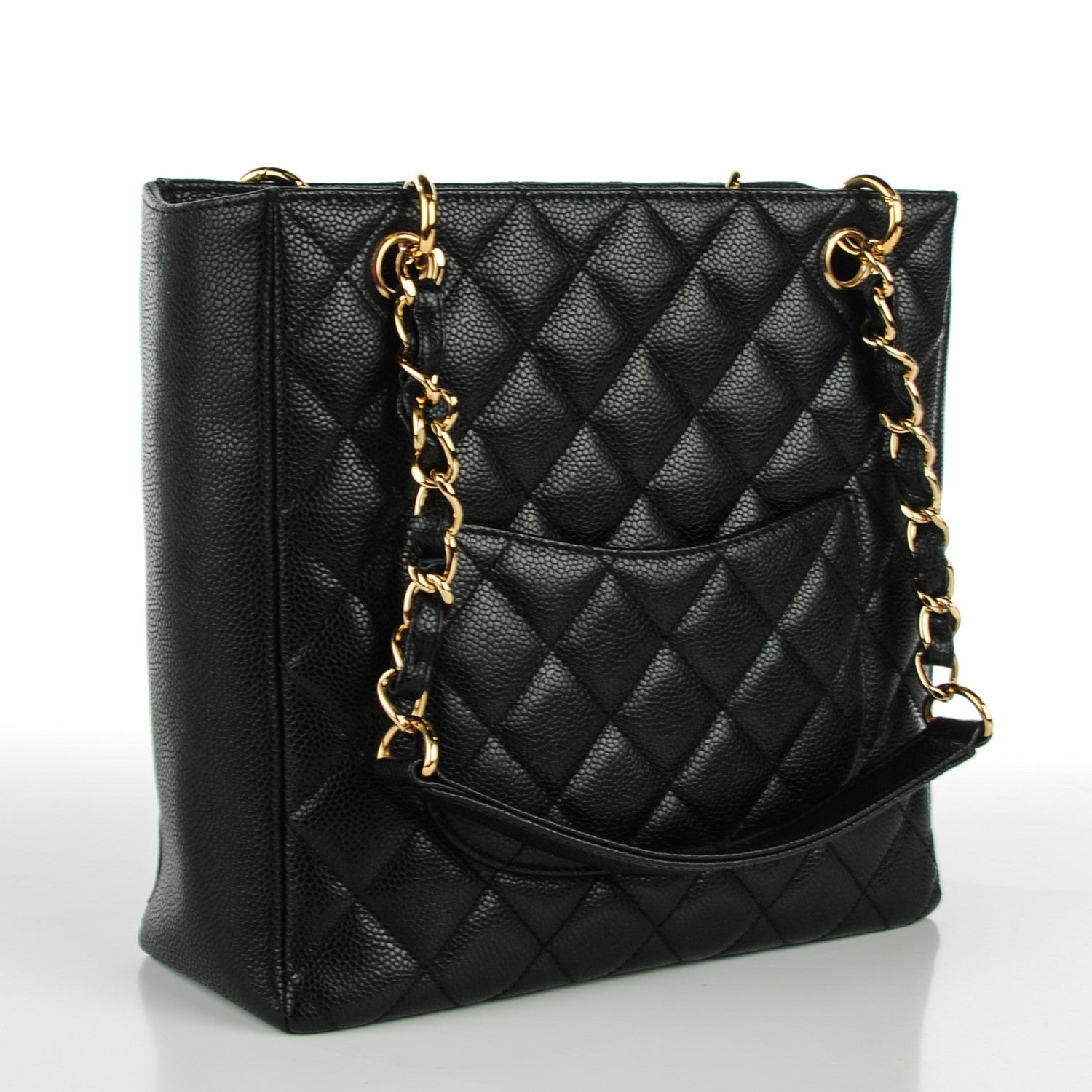 Chanel Caviar Quilted Petit Shopping Tote PST Black 3 of 7