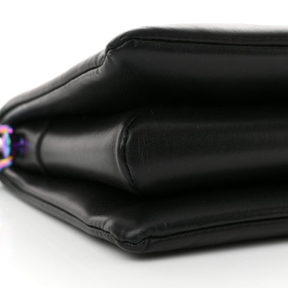 Louis Vuitton Lambskin Embossed Monogram LV Ski Coussin PM Black Multicolor 8 of 9