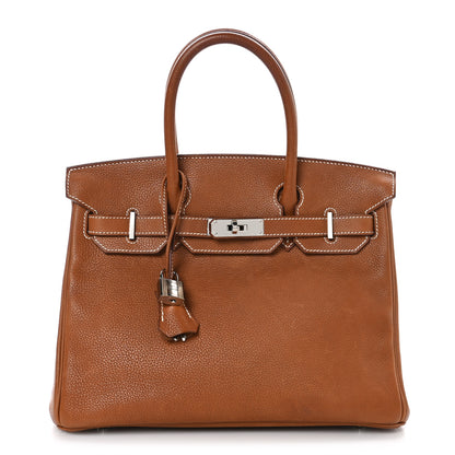 Hermes Natural Barenia Faubourg Birkin 30 Fauve 1 of 13