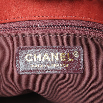 Chanel Suede Calfskin Small On My Shoulder Drawstring Bag Red 6 of 11